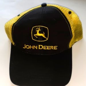 John Deere Snapback Hat Cap Yellow Black